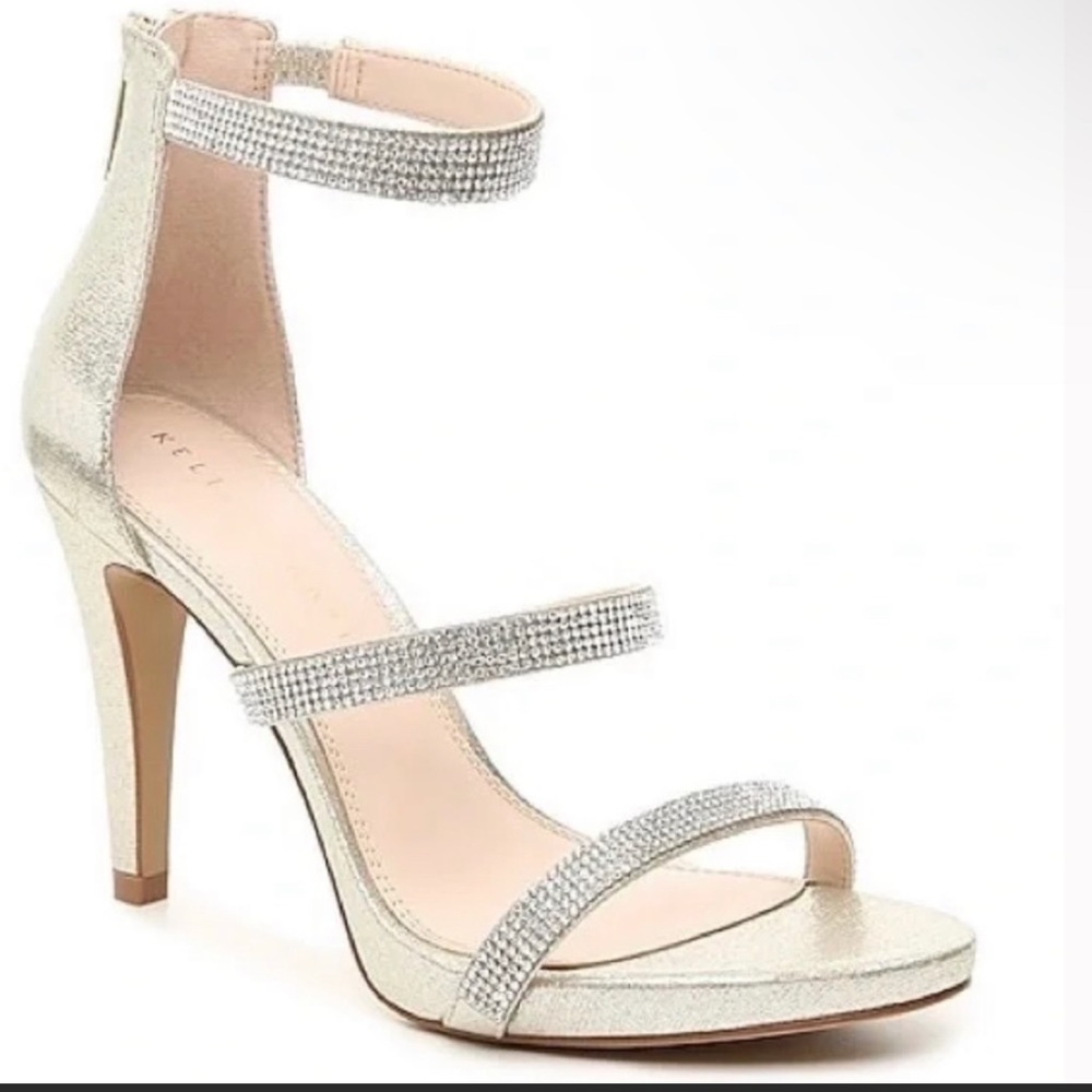 Gold Sequined Heels